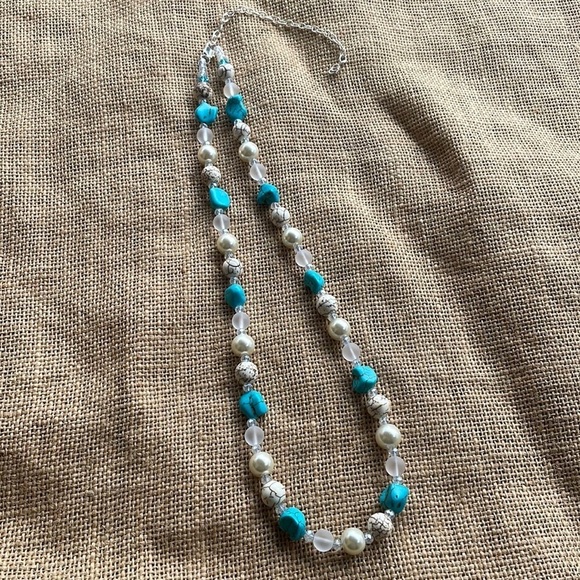 Turquoise, necklace, Western Crystal adjustable Country Rodeo New - Picture 4 of 6